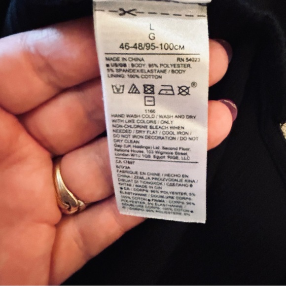 Banana Republic black with pearls silver jewels back zipper tank Size L - Picture 9 of 10